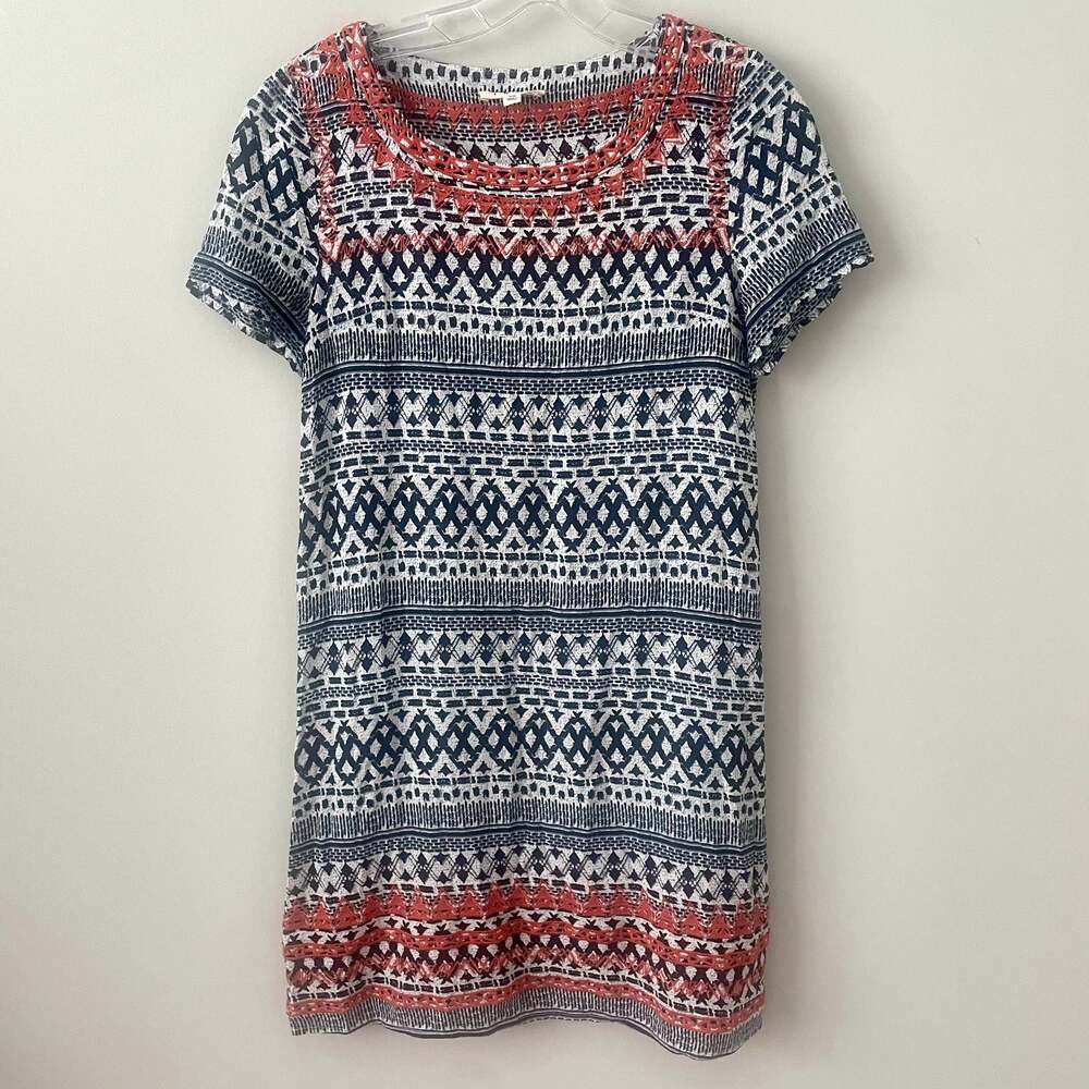 THML Multi Aztec Print Pullover Dress Boho Print Sz XS
